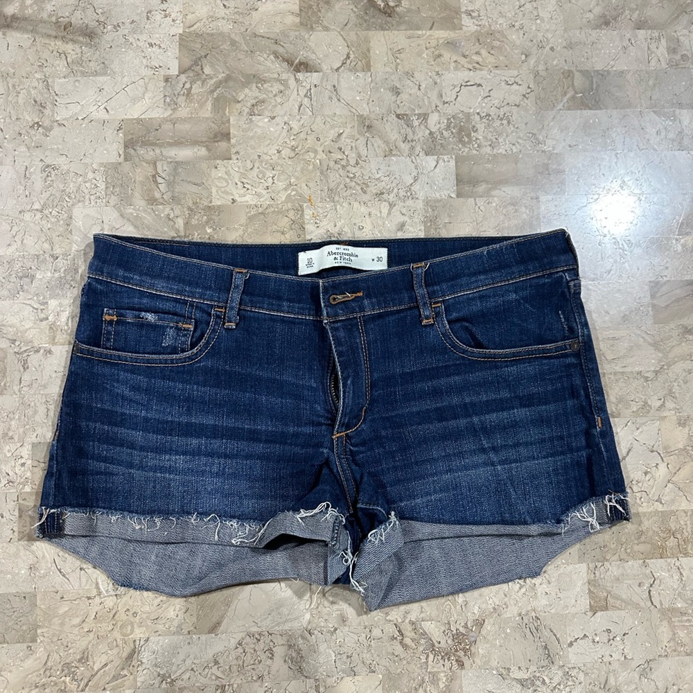 Abercrombie & Fitch Blue Jean Shorts Classic Cutoff Style